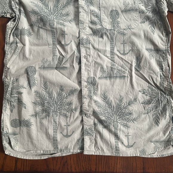 Hurley Mens Hawaiian Palm Tree & Pineapple Short Sleeve Button Up Shirt Size XL - Picture 5 of 7